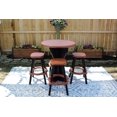thumbnail image 6 of Leisure Accents Patio Table Set with Four Barstools - Black Base with Redwood Accents - Perfect for Patio and Outdoor Spaces. Hardware Free Easy Assembly. Proudly Made in USA, 6 of 6