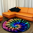 thumbnail image 4 of Coolnut Round Rugs for Living Room, Colourful Tie-Dye Non-Slip Coral Velvet Long Runner Rugs, Washable Water Absorbent Mat Carpet for Bedroom Kitchen Kids Room, 4 of 6