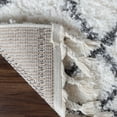 thumbnail image 4 of Superior Geometric Boho Shag Indoor Tassel Area Rug, Black/Cream, 5' x 8', 4 of 8
