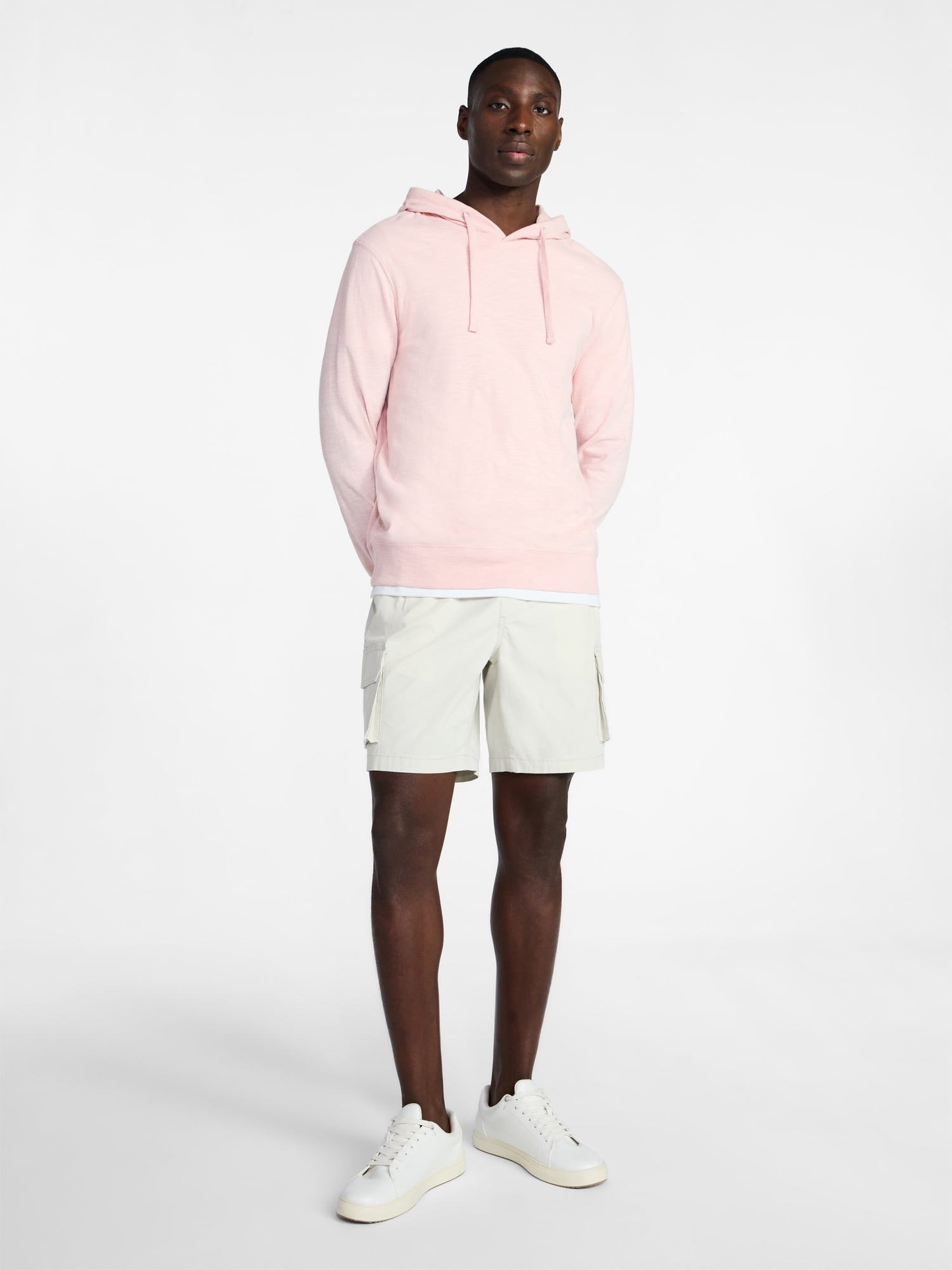 George Men's and Big Men's Slub Hoodie with Long Sleeves, Size S-3XL