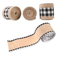 thumbnail image 4 of Heiheiup Christmas Wired Edge Ribbons Christmas Buffalo Plaid Ribbon Solid Color Burlap Ribbon Gingham Craft Ribbon For Christmas DIY Wrapping Party Bow Craft Making, 4 of 4