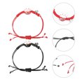 thumbnail image 3 of 2PCS Handmade Woven Bracelet Creative Ceramic Cat Hand Chain Wrist Ornament, 3 of 7