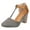 Gray, variant on Itsun Heels Sandals Women, Women's Fashion Ankle strap Closed Toe Chunky Heel Dress Shoes Black