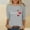 #225-Gray, variant on Wowcloth Women's Valentine Print Round Neck T-Shirt, Three-Quarter Sleeve Loose Fit, Casual Comfortable for Daily Wear and Holiday