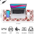 thumbnail image 5 of Long Mouse Pads for Desk,Pink Cow Strawberry Hat Pattern Desk Mats on Top Of Desks, Desk Mouse Pad Extra Large with 3mm Non-Slip Base and Stitched Edge for Gaming,Office,Work,Home 31.5"x11.8", 5 of 6