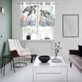 thumbnail image 3 of Summer Sea Turtles Kitchen Curtains Window Panels, Coastal Watercolor Ocean Corals Insulated Window Treatment Curtain, Grommet Curtains for Bedroom/Living Room/Bathroom, 2 Piece 27.5"Wx39"L, 3 of 8
