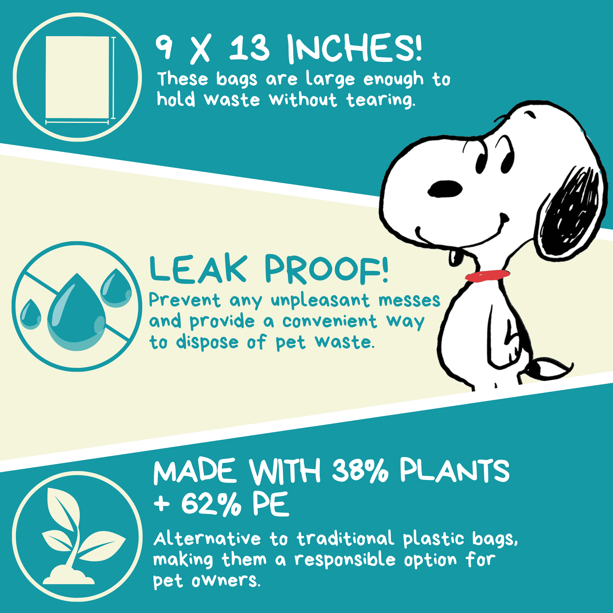 USDA Biobased Peanuts Leash Rolls (360 CT)