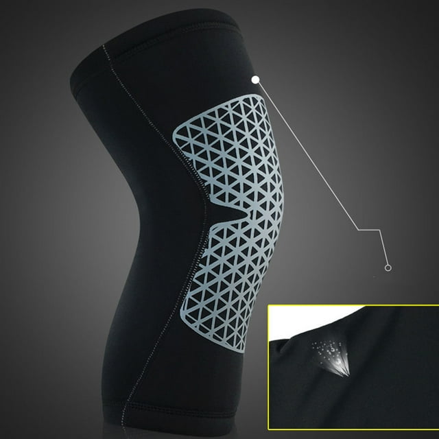 Manchon de Compression pour Genou Protecteur Anti-Blessure pour Basketball Course Compression Entraînement Physique Sports, Vert Fluorescent, m, 295mm