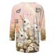thumbnail image 3 of Camisetas de Pascua para Mujeres Pullover Suelto Cuello Redondo con Mangas de Tres Cuartos Y Estampado Festivo, Top Casual de Poliéster Ligero para Trajes Diarios de Primavera, 3 of 5