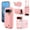 Pink, variant on ELEHOLD Case for Google Pixel 8A, Shockproof PU Leather Crossbody Wallet Case with Wrist Strap & Kickstand & Card Holder,White