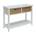 thumbnail image 3 of Console Table with Drawers - Gothic Style Entryway Table, White Wood Storage Accent Furniture, 44 Inch, 3 of 6