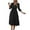 Black, variant on Womens Plus $15 & Under!Summer Plus Size Dresses for Womens 2024 Fashion Solid Color Irregular Collar Button Long Sleeve Dresses
