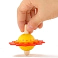 thumbnail image 2 of Juegue los juguetes de madera del niño que giran la madera giratoria educativa/amarillo anaranjado, 2 of 7