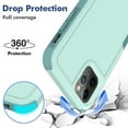 thumbnail image 2 of Allytechgroup Compatible for Apple iPhone 12 Pro / 12 6.1", Rugged Shockproof Military Grade Protection Dual Layers Hard PC TPU Phone Case for iPhone 12 Pro / iPhone 12 6.1", Mint, 2 of 5