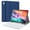 Dark blue, variant on Backlit Detachable Keyboard Case for iPad Pro 12.9" 1/2 Gen, Pencil Slot Leather Folio
