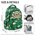 thumbnail image 3 of Jeiento Green Dinosaur Kids Backpack for Boys 17 Inch Lightweight School Bag, Breathable Elementary Backpack with Padded Laptop Sleeve & Multi-Pockets for 9-12 Years Old, 3 of 7