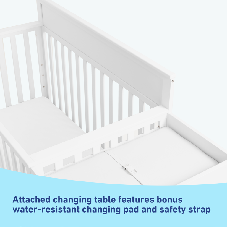 Graco Shiloh Convertible Baby Crib and Changer, White