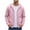 Pink, variant on Bxsruta Mens Zip Up Hoodie Quilted Long Sleeve Casual Sweatshirt Jacket with Drawstring
