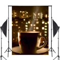 thumbnail image 2 of BSDHOME Polyester After Dinner Coffee Photography Background Enjoy Life Backdrop Studio Props Wall 5x7ft, 2 of 5