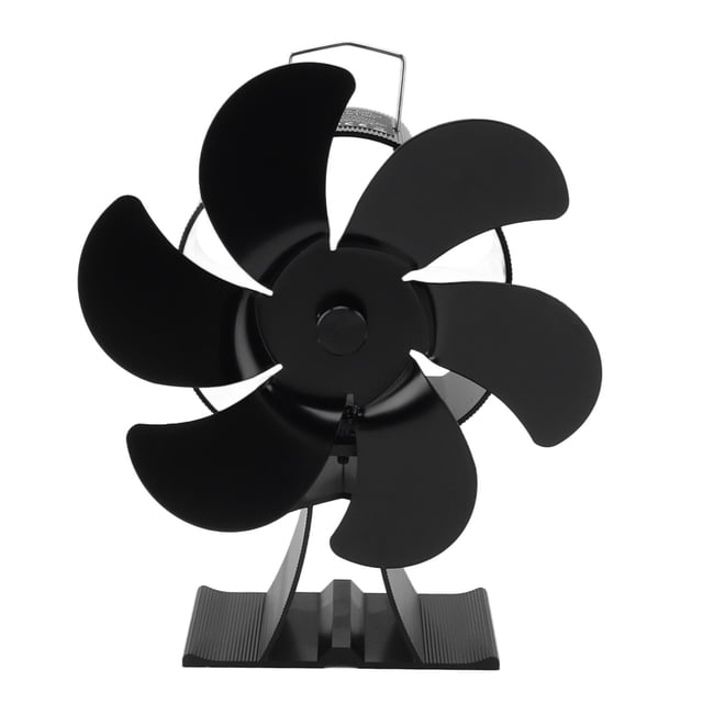 Ventilador de estufa de 6 aspas, accionado termodinámicamente, para disipación de calor.