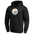 thumbnail image 2 of Men's Black Pittsburgh Steelers Primary Logo Fitted Pullover Hoodie, 2 of 3