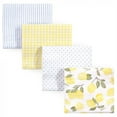 thumbnail image 2 of Hudson Baby Infant Girl Cotton Flannel Receiving Blankets Bundle Set, Lemons 8-Pack, One Size, 2 of 2