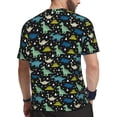 thumbnail image 2 of Wukai Dinosaur Print Men's Short-Sleeved Mesh T-Shirt,Quick-Dry Short Sleeve Workout T-Shirt-X-Large, 2 of 8