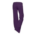 thumbnail image 6 of ManxiVoo Women High Waist Cargo Pants Flared Leggings with Pockets Stretchy Workout Casual Trousers M Size Purple, 6 of 6