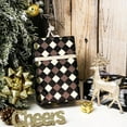 thumbnail image 5 of LeZakaa Black Gold Christmas Wrapping Paper Mini Roll, Reindeer Snowflake Tree Grid Metallic Foil Holiday Gift Wrap, DIY Craft, for Xmas Winter Party, 17 x 120 inches, 3 Rolls, 5 of 14