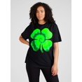thumbnail image 1 of Four Leaf Clover Tie Dye St Patrick's Days Womens T-Shirt Graphic Tees Short Sleeve Casual Women T SCamisetas de verano para mujer, manga corta, cuello redondo, casual, lindo, con gráficos, camisetas, 1 of 7