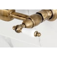 thumbnail image 4 of Kingston Brass KS1263PL Heritage Double-Handle Wall-Mount Bridge Kitchen Faucet, Antique Brass, 4 of 7