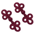 thumbnail image 1 of Botones de rana con nudo chino, botones tradicionales para cheongsam, decorativos, 2 piezas, hechos a mano Granate, 1 of 7