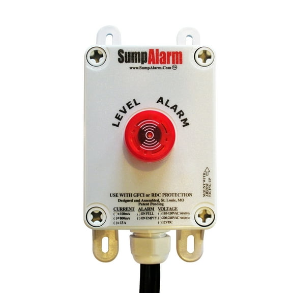 Sump Alarm High Water Alarm with 10ft float switch for sump pumps