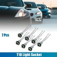 thumbnail image 2 of 7pcs DC 12V Universal T10 Car Wedge Light Bulb Base Socket Wire Harness Adapter, 2 of 6