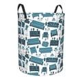 thumbnail image 2 of Xecao Modern Furniture Print Laundry Hamper Basket,designed for Blanket Storage and Nursery Clothes in the Bedroom, 2 of 8