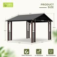 thumbnail image 4 of 11' X 13' Hardtop Gazebo, Aluminum Outdoor Gazebo with Galvanized Metal Roof, Patio Permanent Metal Pavilion , for Garden, Backyard, Deck, 4 of 8