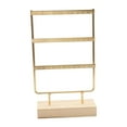 thumbnail image 4 of Soporte para pendientes, básico de madera, ideal para colgar pendientes grandes con agujeros y joyería metálica. 3 capas, 4 of 9