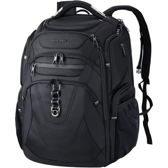Mochila KROSER TSA Friendly Travel para portátil de 18,4 pulgadas, color negro