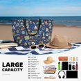 thumbnail image 5 of Balery Marine Nautical Beach Travel Bag - Water-Resistant, Large Capacity Lightweight Tote with 7 Pockets for Women and Men - Perfect for Beach, Pool, Gym, and Travel, 5 of 7