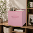 thumbnail image 7 of Mainstays Collapsible Cube Fabric Storage Bins, Pink Puff, 6 Pack, 7 of 7