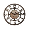thumbnail image 3 of Reloj de pared Reloj analógico Decorativo Ligero Marrón Oscuro Silencioso Decoración de pared de 11 pulgadas para la escuela Oficina Estudio Sala de, 3 of 9