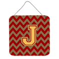 thumbnail image 1 of Letter J Chevron Garnet & Gold Wall or Door Hanging Prints, 1 of 1