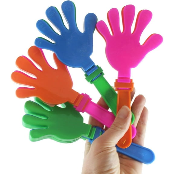 12 Large Hand Clapper Clacker Noise Maker Clicker Clap Toy - Fun Classic Novelty Music Party Favor Toy (1 Dozen)