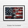thumbnail image 3 of JANS.NO1 American Flag Deer Canvas Wall Art, Animal Head Rustic Wall Décor Christmas Paintings Pictures Nature Artwork Modern Poster for Farmhouse, Living Room, Bedroom, 3 of 6