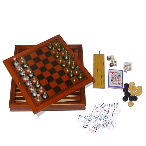 Pewter and Wood 8Game Set
