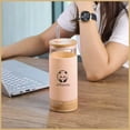 thumbnail image 3 of Glass Tumbler with Bamboo Lid & Glass Straw- 600ml, 3 of 6