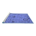thumbnail image 2 of Ahgly Company Machine Washable Indoor Rectangle Oriental Blue Traditional Area Rugs, 7' x 10', 2 of 4