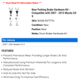 thumbnail image 2 of Rear Parking Brake Hardware Kit - Compatible with 2007 - 2015 Mazda CX-9 - Dynamic Friction, 2 of 2