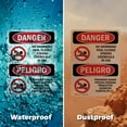 thumbnail image 5 of (2 Pack) No Swimming Pool Closed Chemicals Bilingual OSHA Danger Sign, 5 of 7