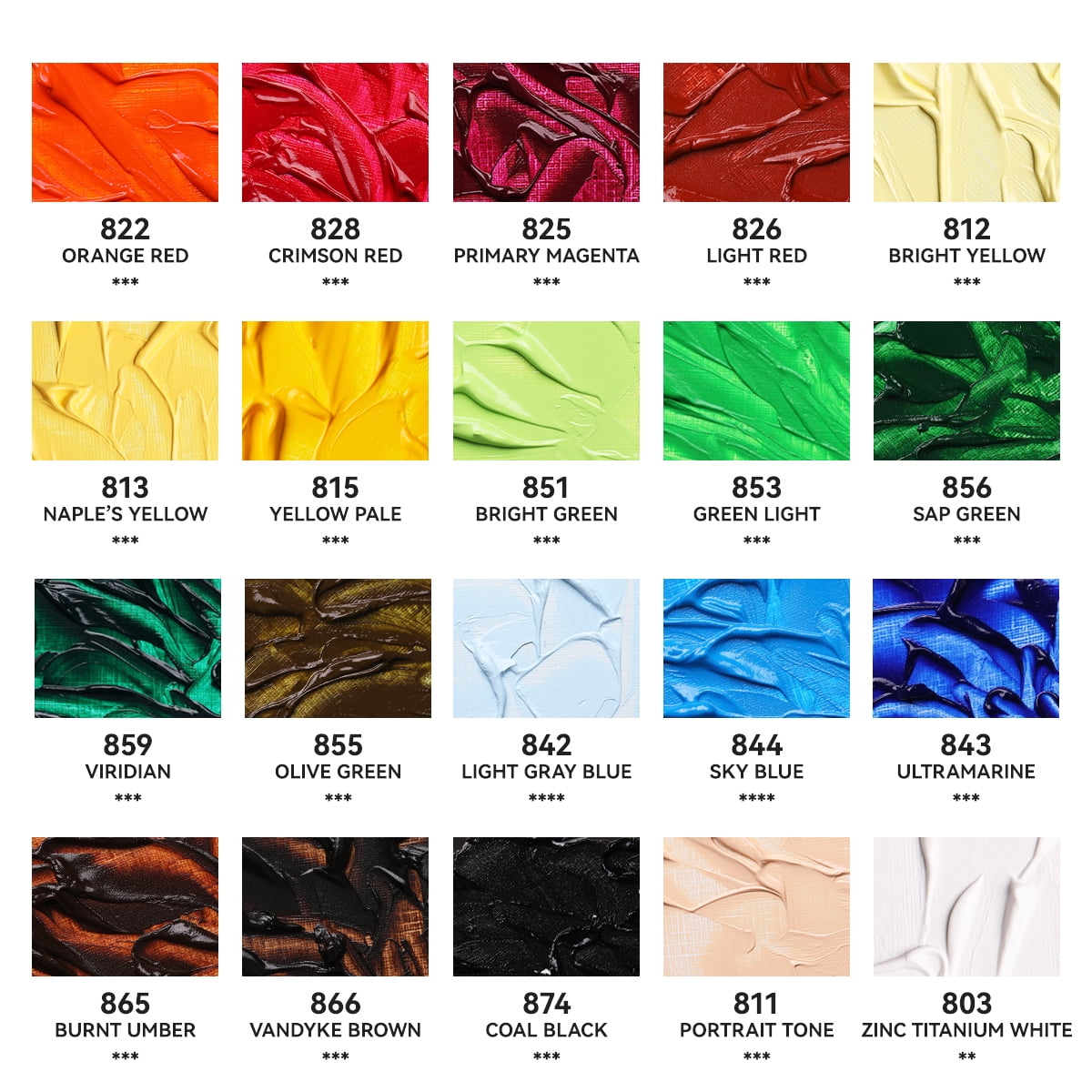 Paul Rubens Oil Paint, 20 Colors*50ml/1.69Fl oz Large Tubes, Professional Oil Colors with High Saturation, Creamy Texture and Consistency,Oil Paint Supplies for Artists, Students, Beginners-B Set